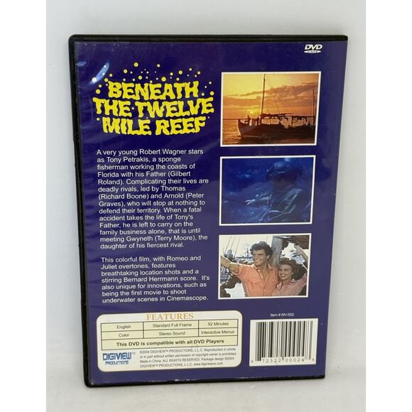 Robert Wagner - Beneath The Twelve Mile Reef Movie DVD 2004 Digiview Prod Drama - Picture 4 of 11